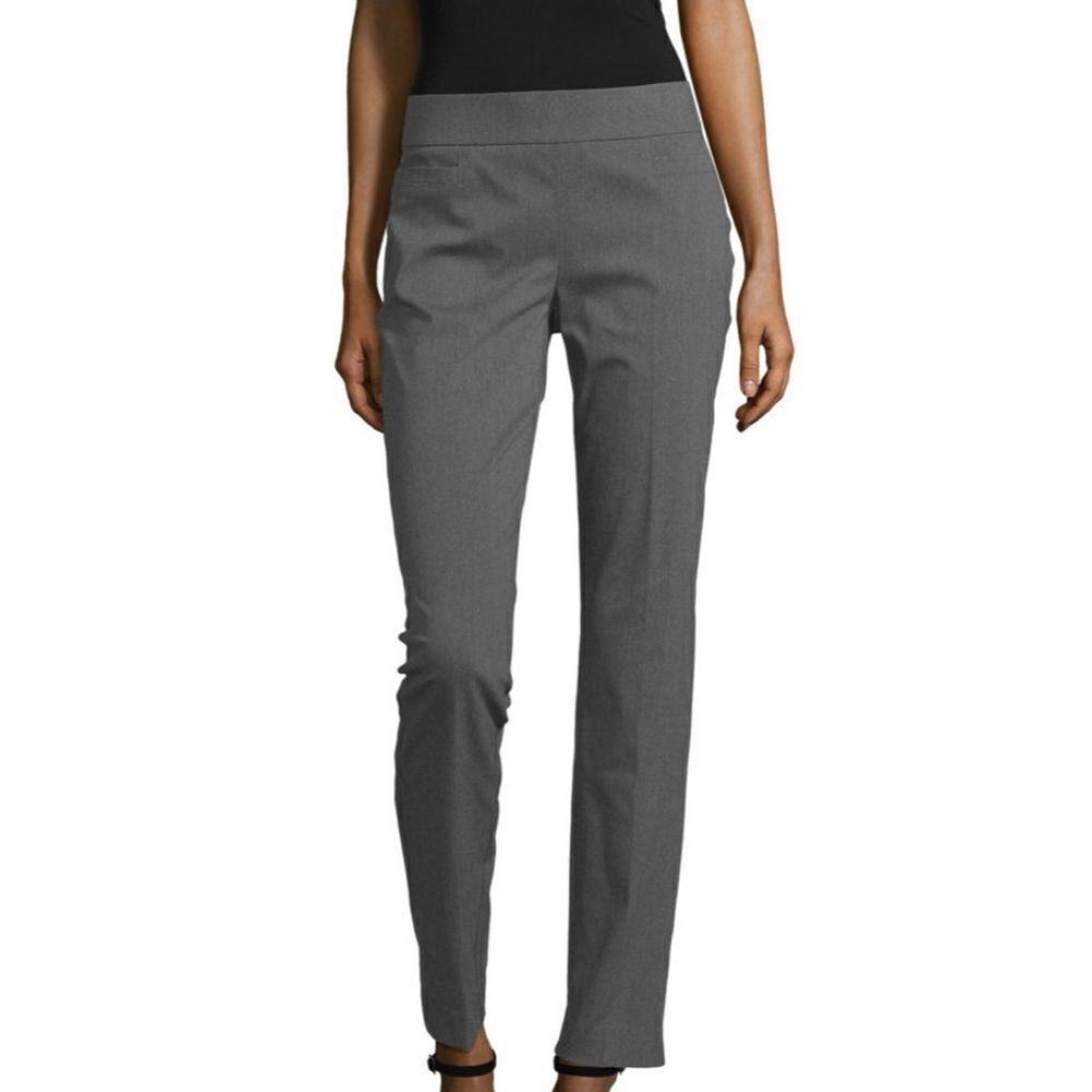 Slim Fit Straight Pants Quartz Gray